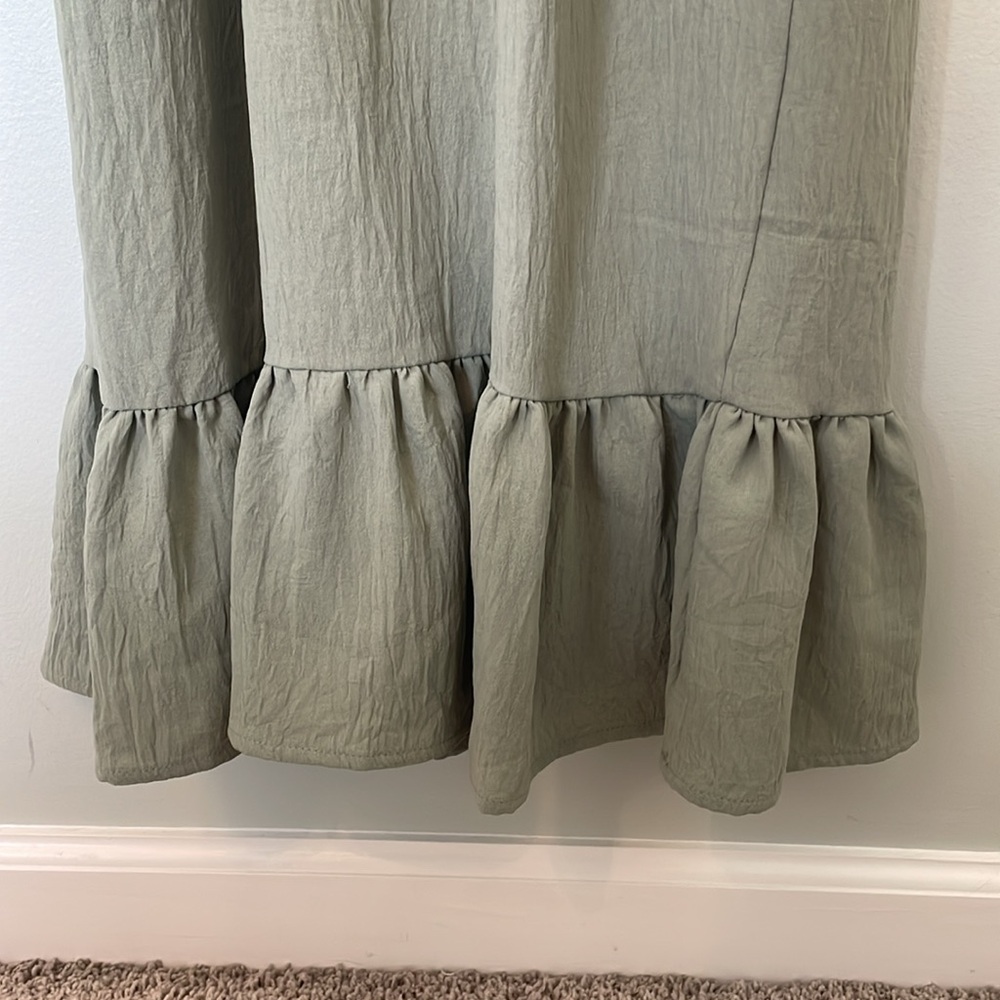 Sage Ruffle Tank Dress - Picture 5 of 6